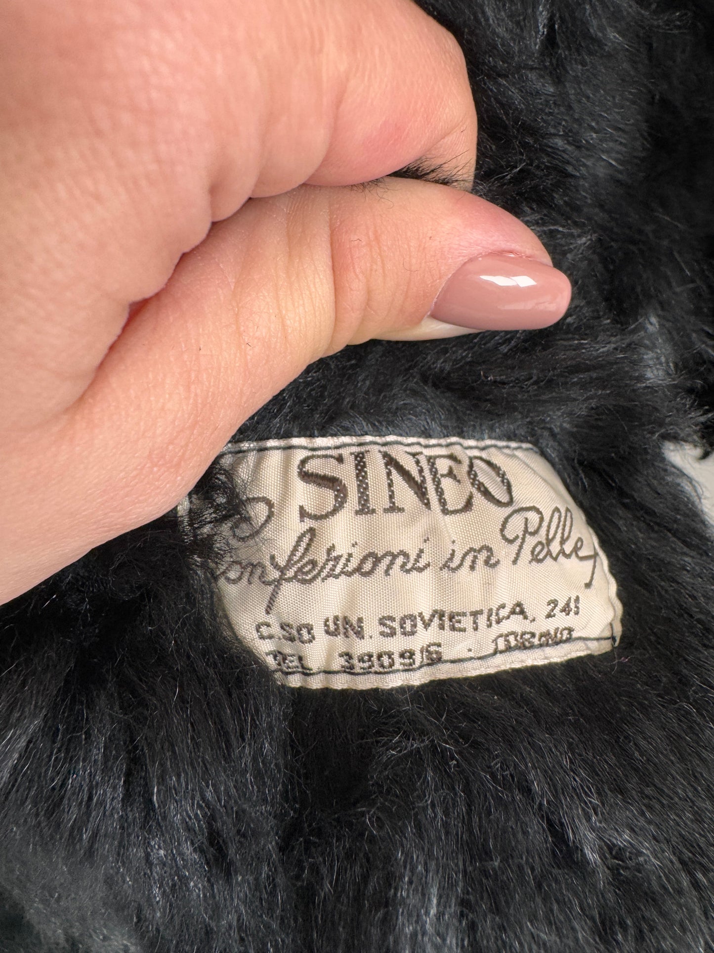 Blană naturală Shearling neagră extrem de confortabila și călduroasă